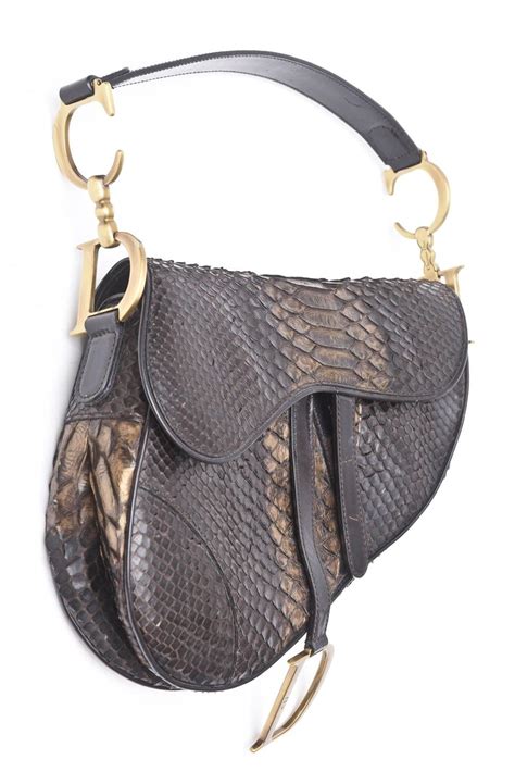 dior saddle bag phyton|christian dior python shoulder bag.